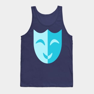 Theatrical mask smiles blue Tank Top